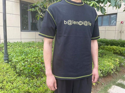 T-shirt Balenciaga Digital Age Logo - Noir
