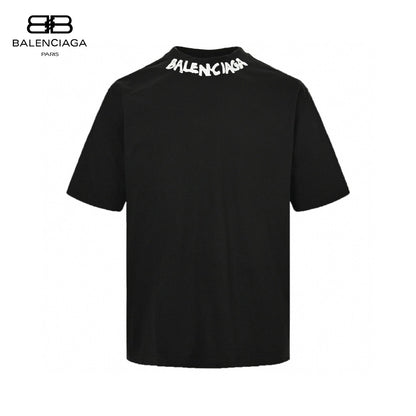 T-shirt Balenciaga à logo déformé (noir)
