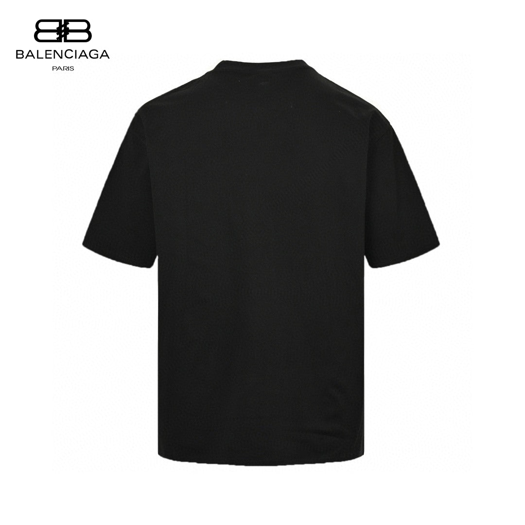 T-shirt Balenciaga à logo déformé (noir)