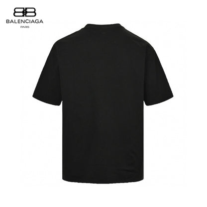 T-shirt Balenciaga à logo déformé (noir)