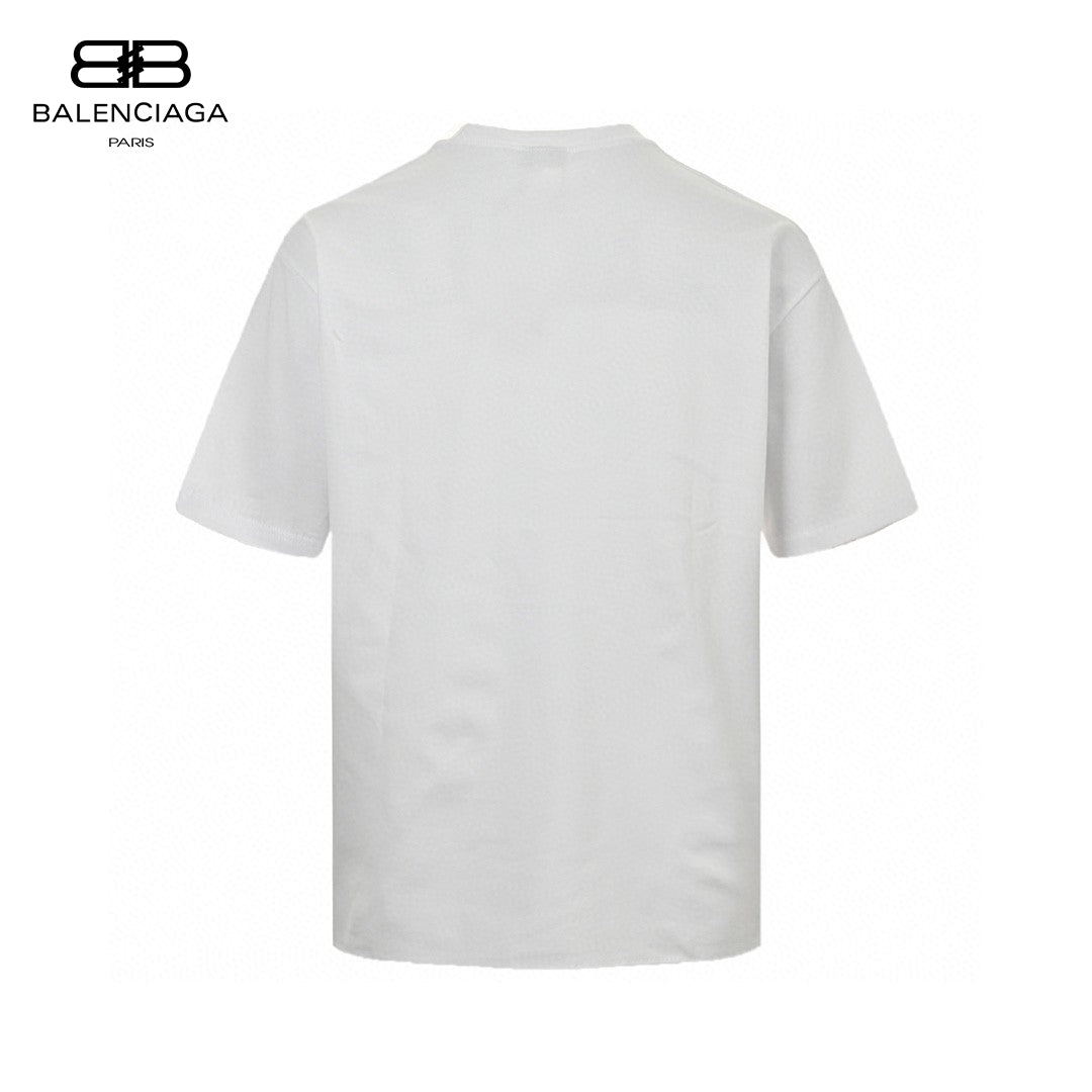 T-shirt Balenciaga à logo déformé (blanc)