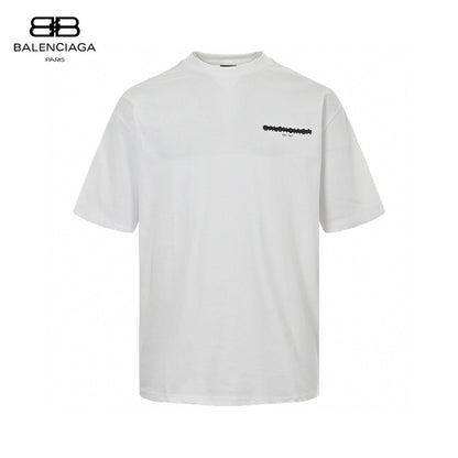 T-shirt Balenciaga à logo déformé (blanc)