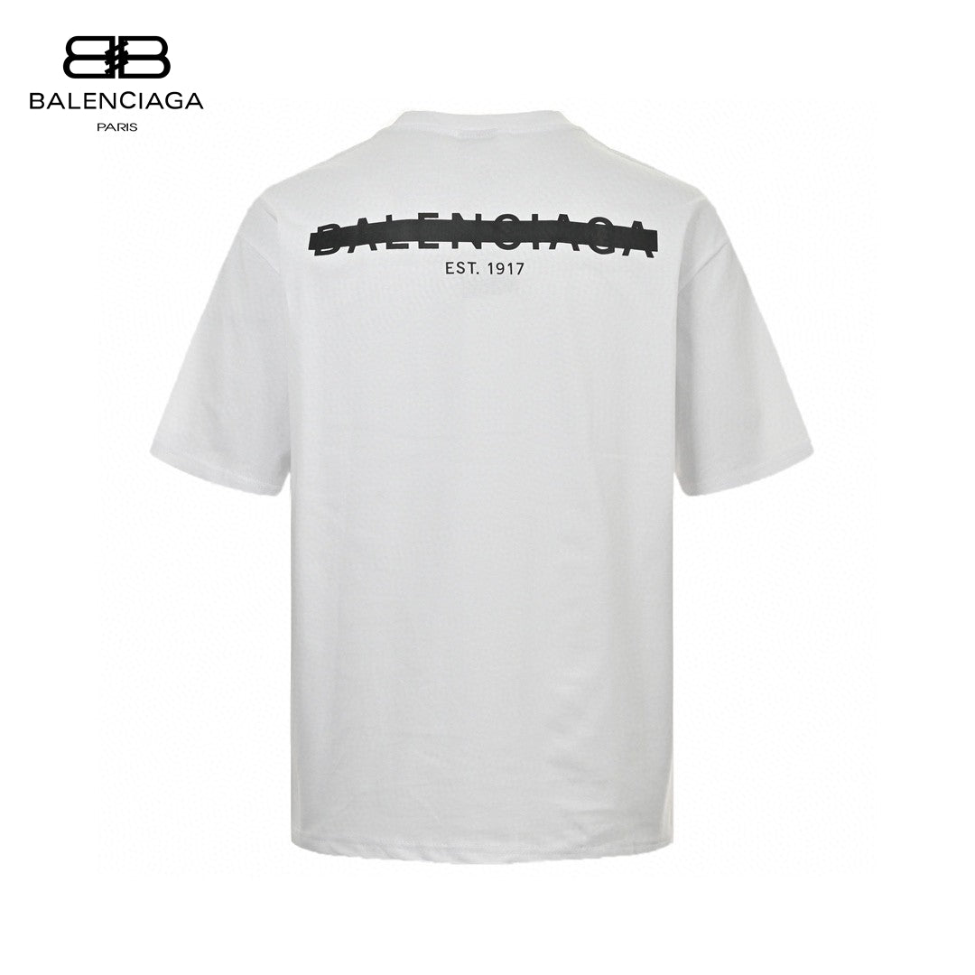 T-shirt Balenciaga à logo déformé (blanc)