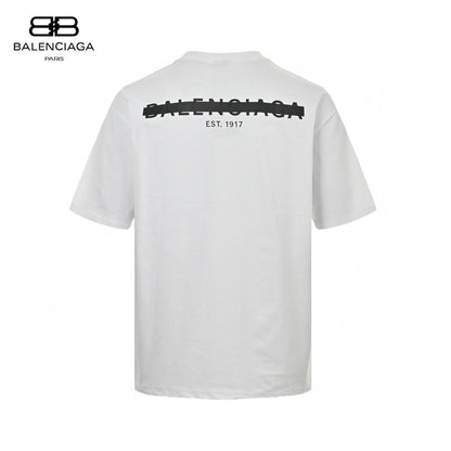 T-shirt Balenciaga à logo déformé (blanc)