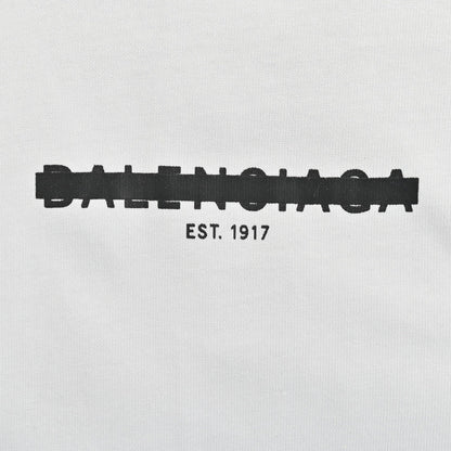 T-shirt Balenciaga à logo déformé (blanc)