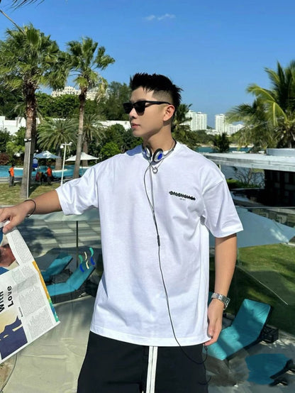 T-shirt Balenciaga à logo déformé (blanc)