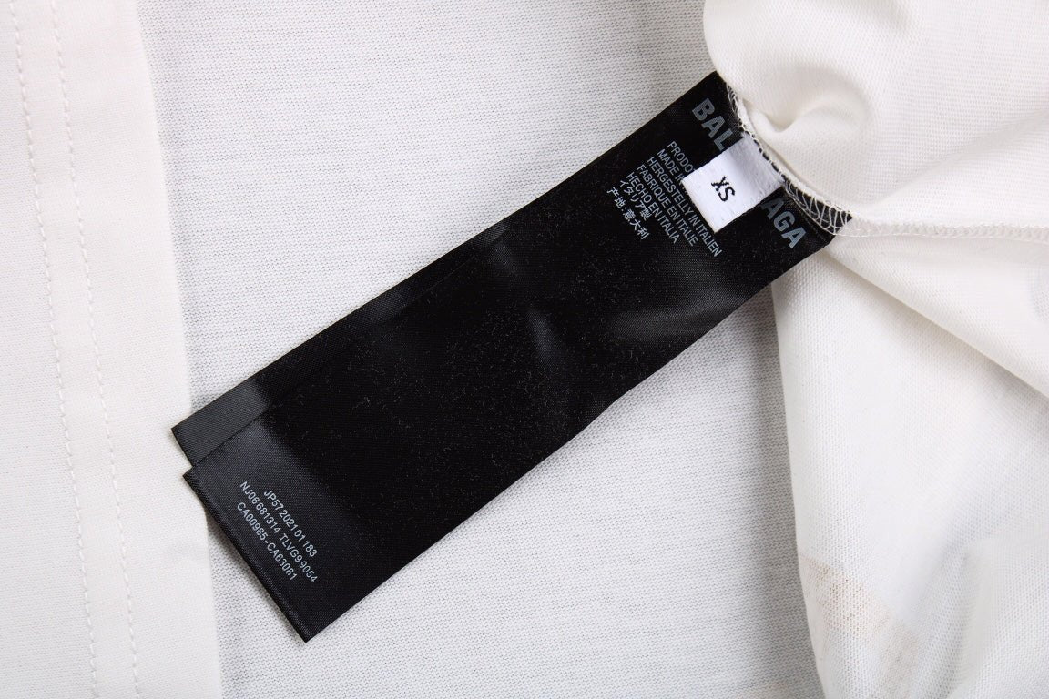 T-SHIRT BLANC BALENCIAGA À DOUBLE B LOGO
