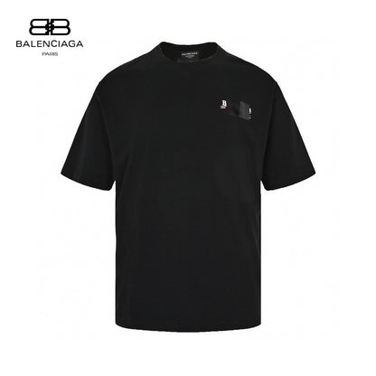 T-shirt Balenciaga avec logo brodé (noir)