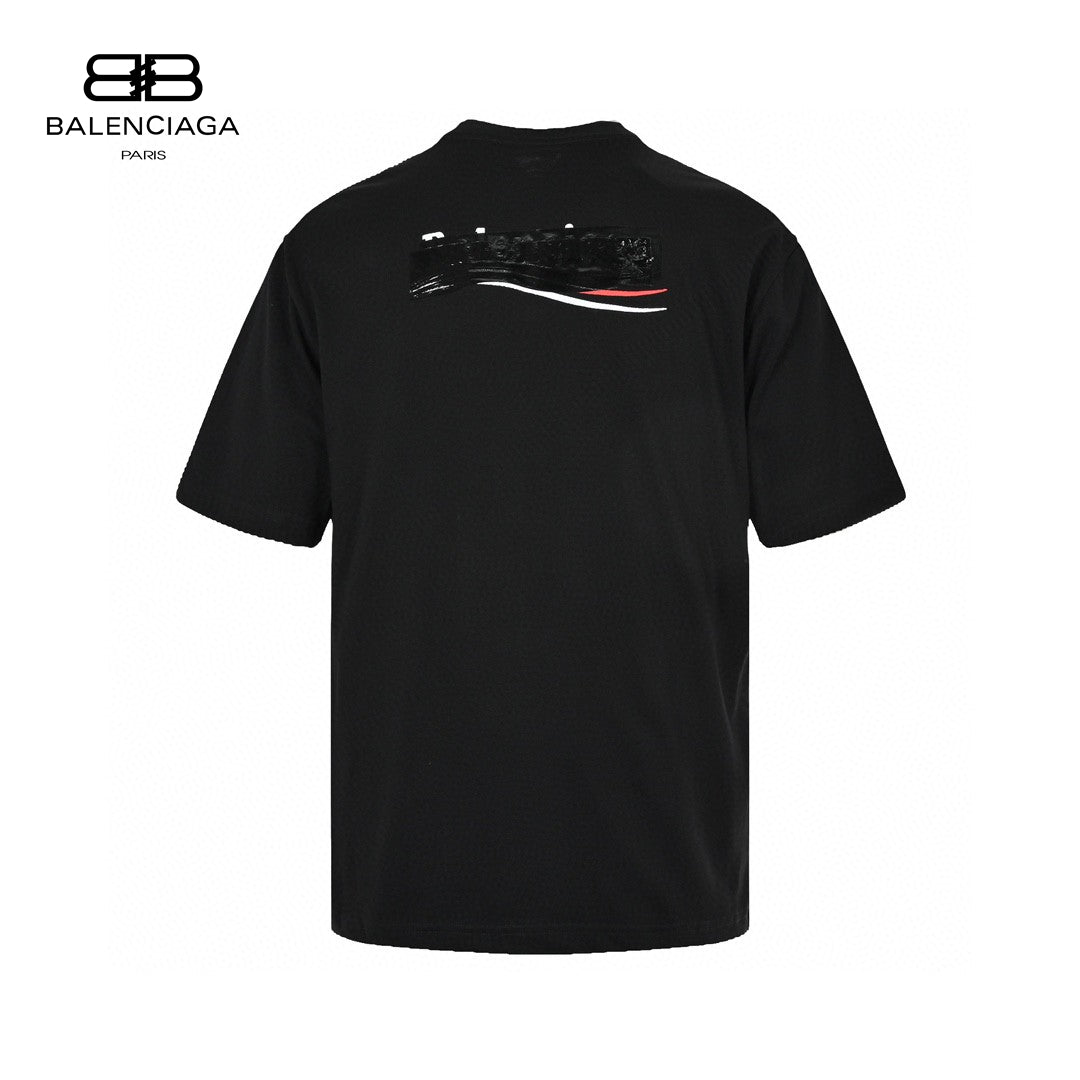 T-shirt Balenciaga avec logo brodé (noir)
