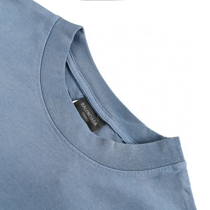 T-shirt Balenciaga Flame Graphic (Bleu)