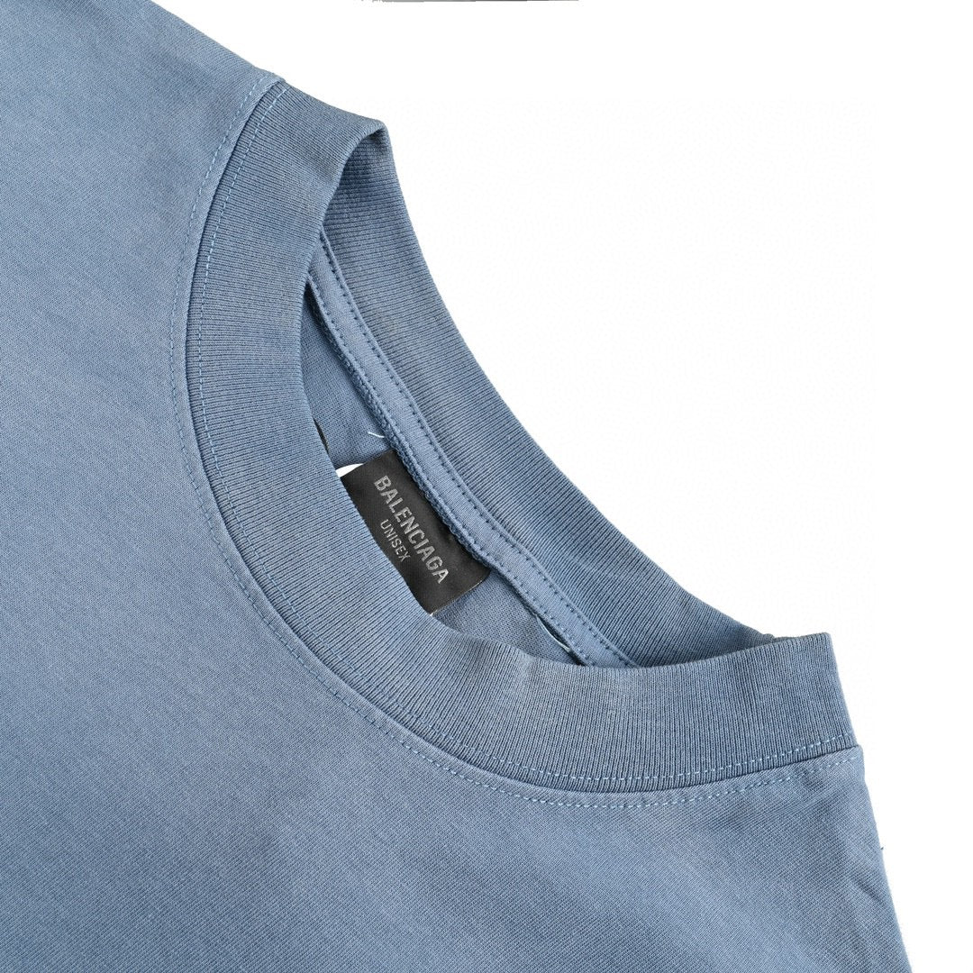 T-shirt Balenciaga à logo flamme (bleu)