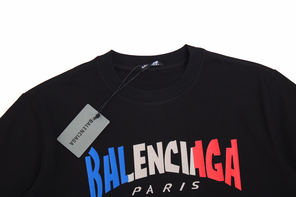 T-SHIRT BALENCIAGA FRANCE À LOGO DÉGRADÉ