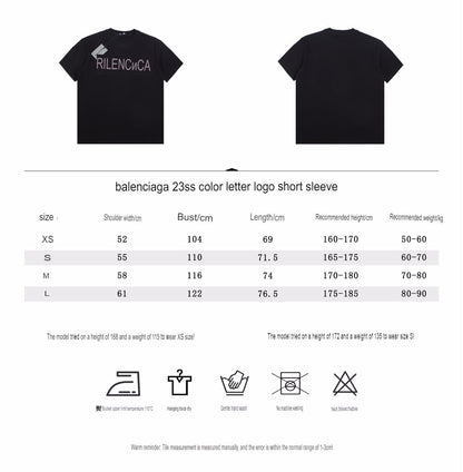 T-SHIRT BALENCIAGA FRANCE À LOGO DÉGRADÉ