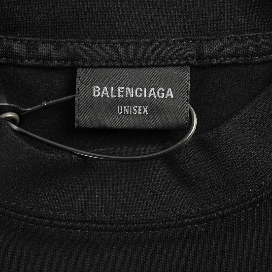 T-shirt Balenciaga à logo gothique (noir)