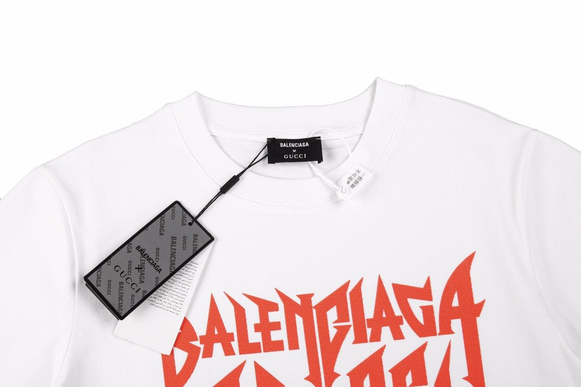T-shirt Balenciaga à logo gothique - Blanc