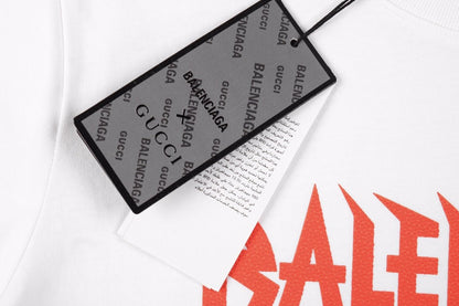 T-shirt Balenciaga à logo gothique - Blanc