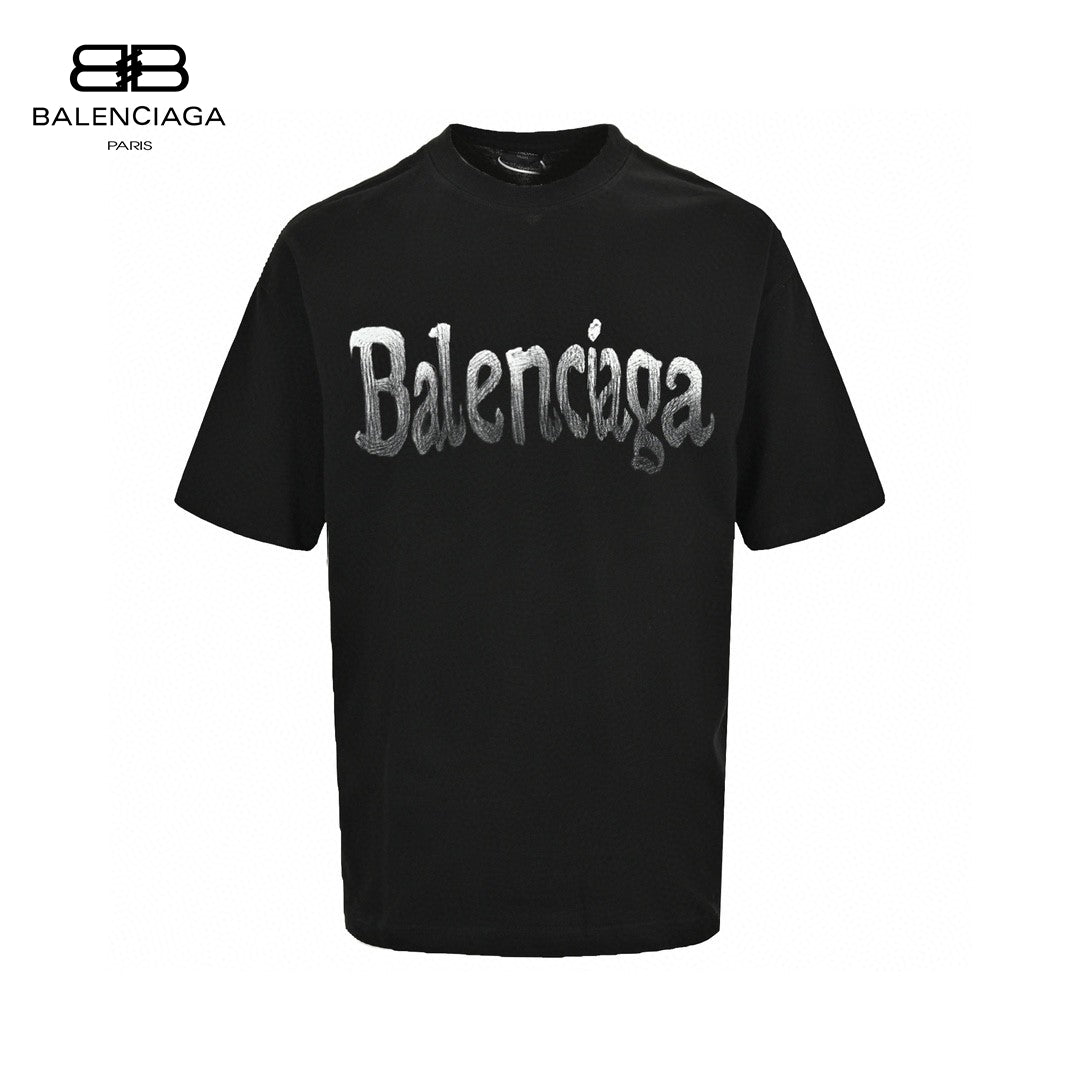 T-shirt Balenciaga à logo dégradé (noir)
