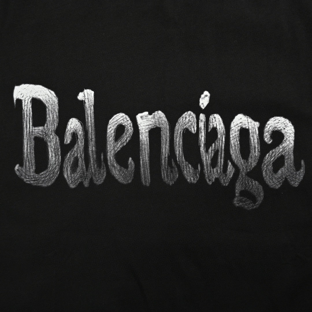 T-shirt Balenciaga à logo dégradé (noir)