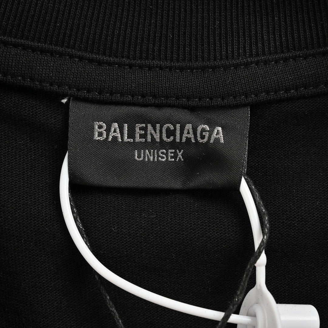 T-shirt Balenciaga à logo dégradé (noir)