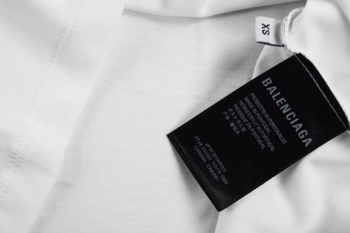 T-SHIRT BLANC BALENCIAGA À LOGO DÉGRADÉ