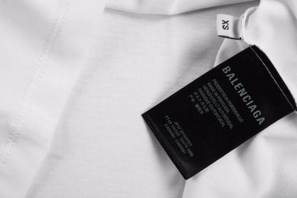 T-SHIRT BLANC BALENCIAGA À LOGO DÉGRADÉ
