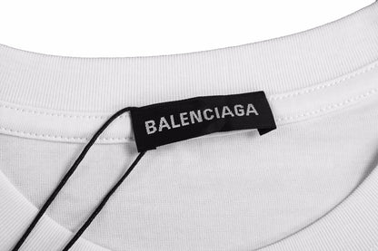 T-SHIRT BLANC BALENCIAGA À LOGO DÉGRADÉ
