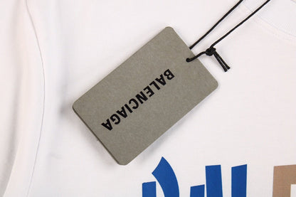 T-SHIRT BLANC BALENCIAGA À LOGO DÉGRADÉ