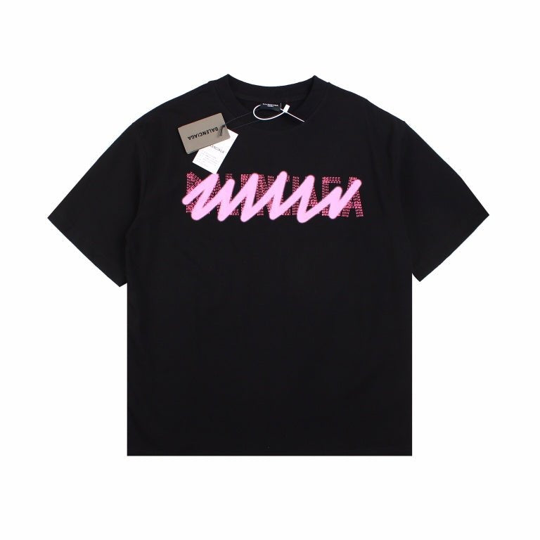 T-SHIRT BALENCIAGA LOGO GRAFFITI NOIR