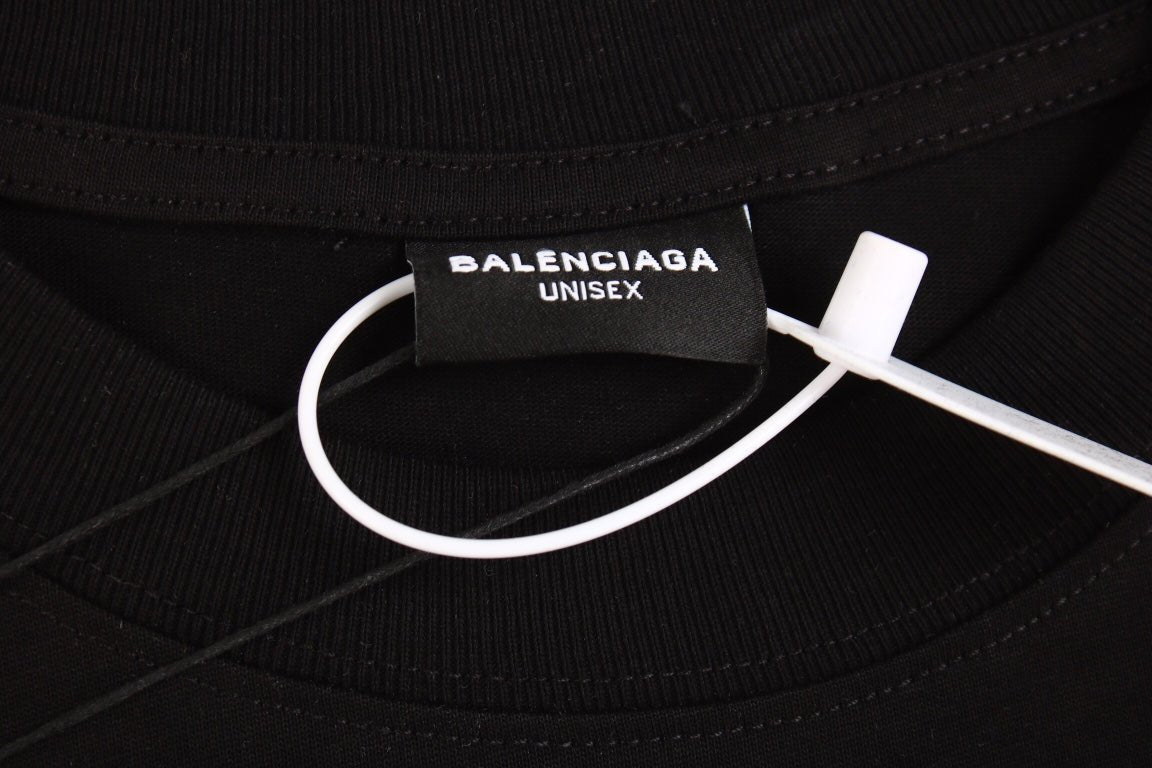 T-SHIRT BALENCIAGA LOGO GRAFFITI NOIR