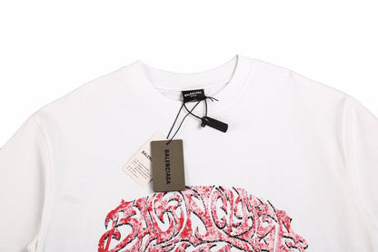 T-SHIRT BLANC BALENCIAGA À LOGO GRAFFITI