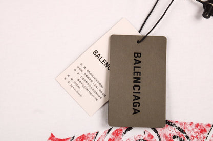 T-SHIRT BLANC BALENCIAGA À LOGO GRAFFITI