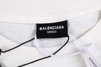 T-SHIRT BLANC BALENCIAGA À LOGO GRAFFITI