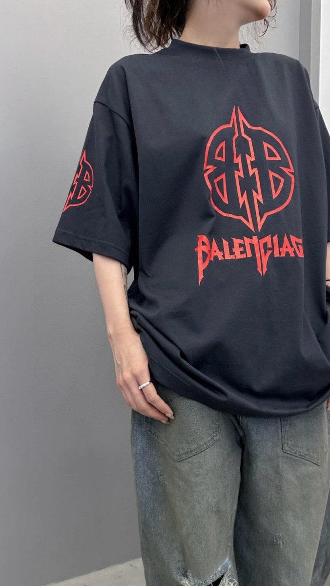 T-shirt Balenciaga à logo graphique (noir)
