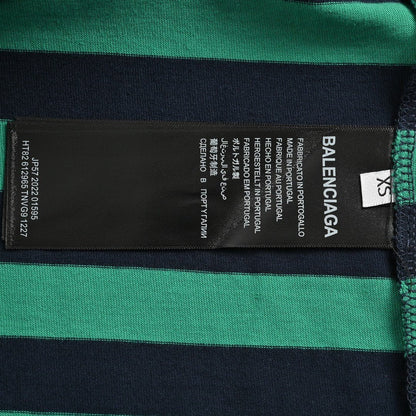 T-shirt rayé vert et noir Balenciaga