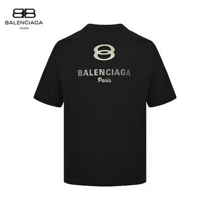 T-shirt Balenciaga gris à logo (noir)