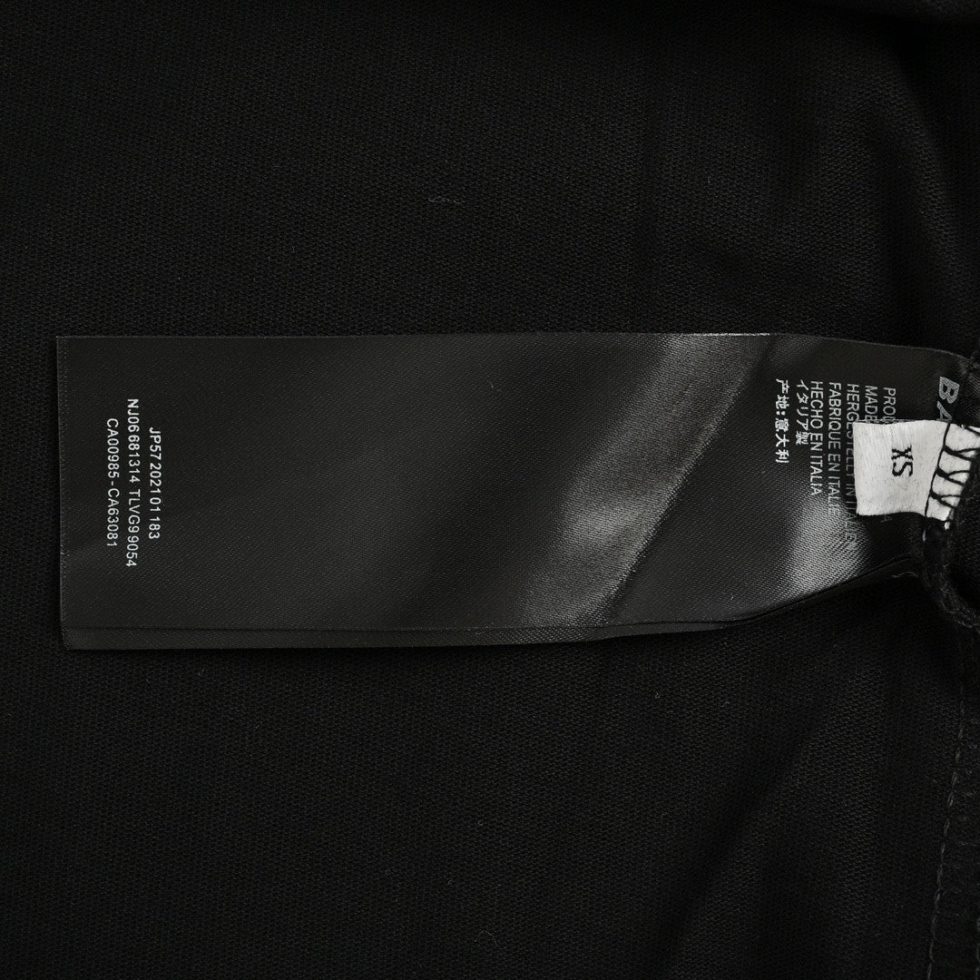 T-shirt Balenciaga gris à logo (noir)