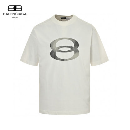 T-shirt Balenciaga gris à logo (blanc)