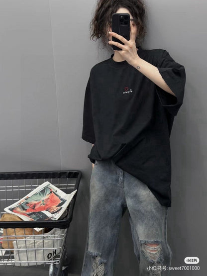 Balenciaga Je t'aime T-Shirt Noir