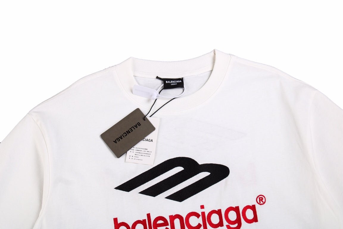 T-shirt blanc à logo Balenciaga