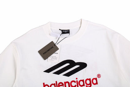 T-shirt blanc à logo Balenciaga