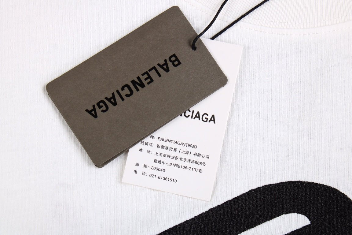 T-shirt blanc à logo Balenciaga