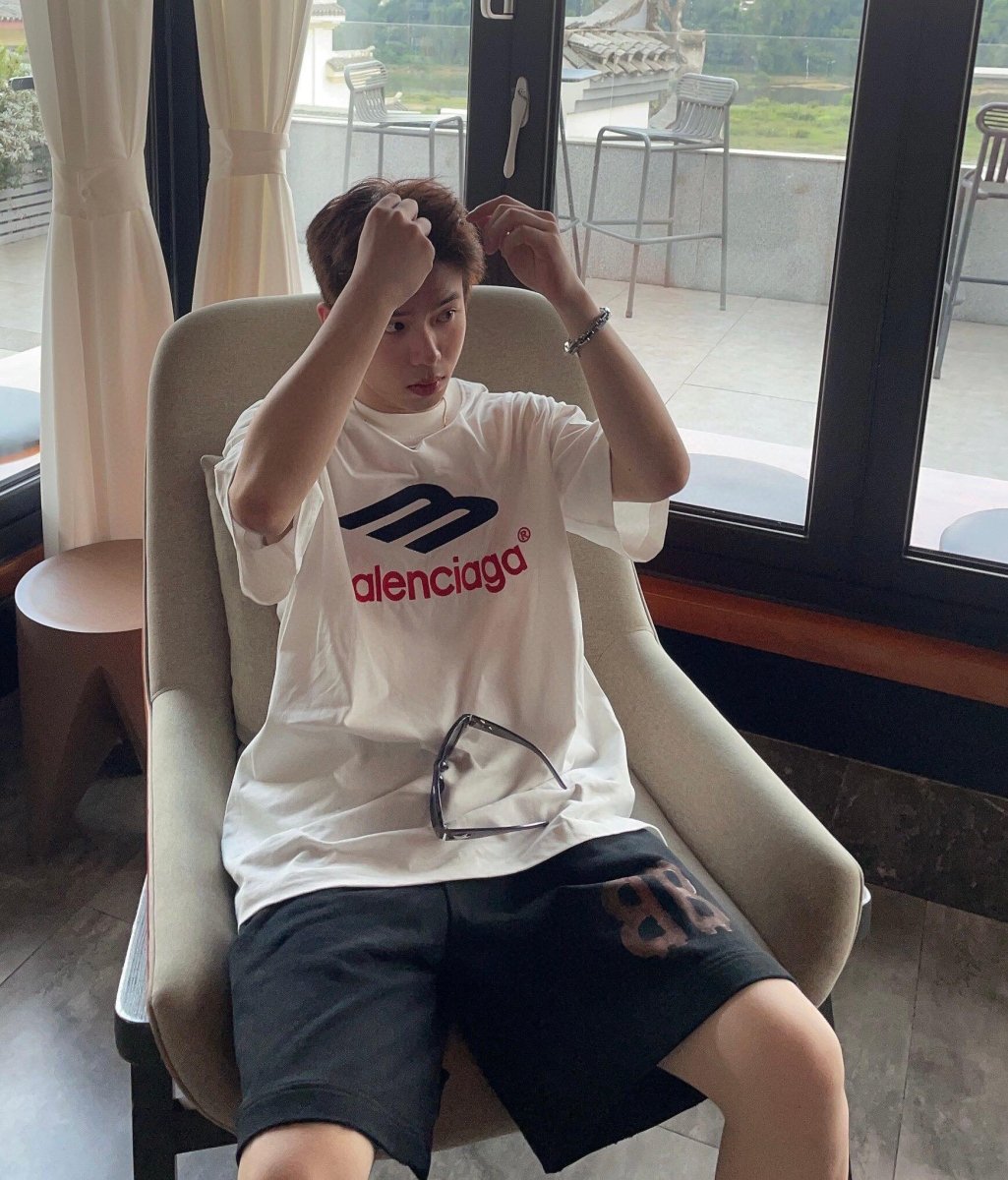 T-shirt blanc à logo Balenciaga