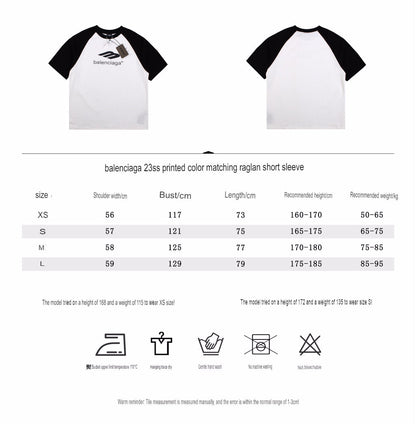 T-shirt Balenciaga imprimé logo noir et blanc