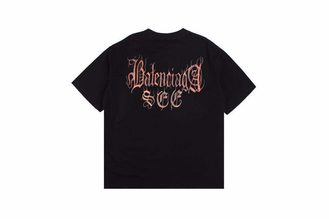 T-SHIRT NOIR À LOGO BALENCIAGA