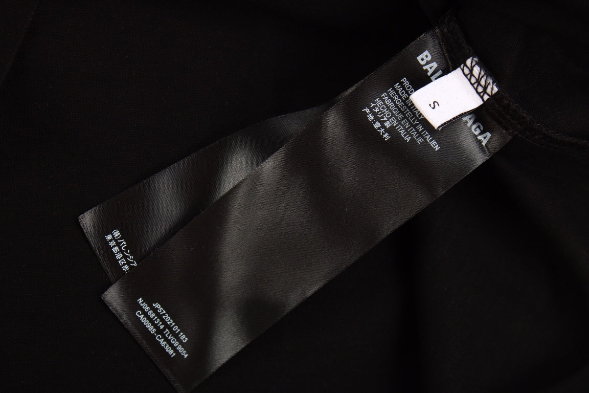 T-SHIRT NOIR À LOGO BALENCIAGA