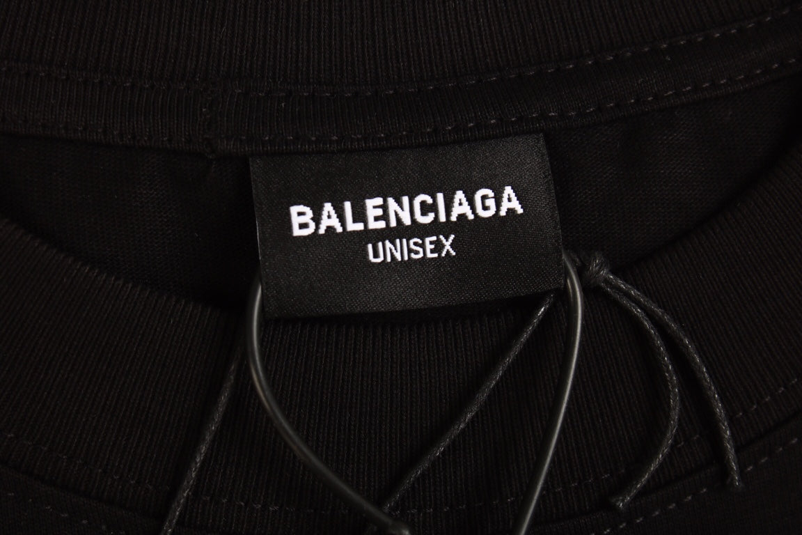 T-SHIRT NOIR À LOGO BALENCIAGA