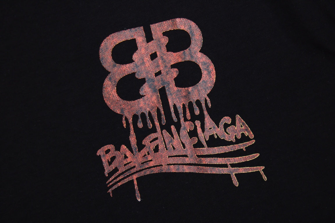 T-SHIRT NOIR À LOGO BALENCIAGA