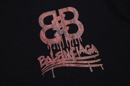 T-SHIRT NOIR À LOGO BALENCIAGA