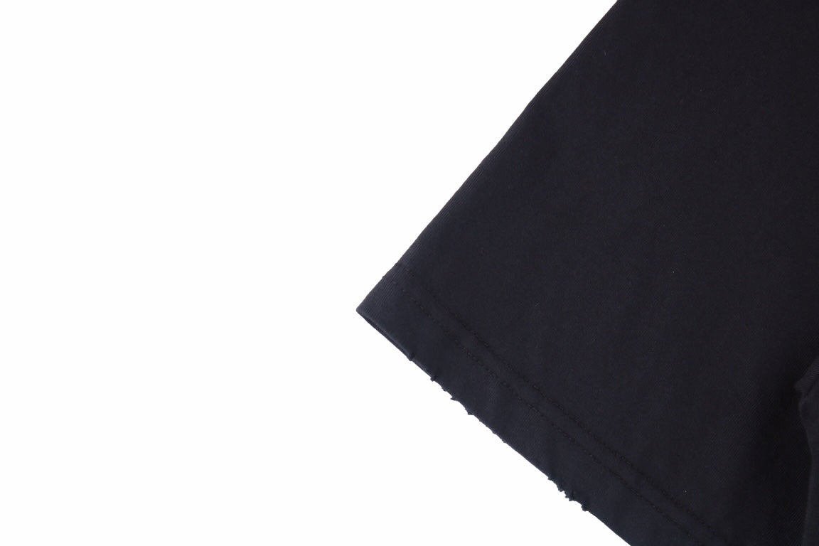 T-SHIRT BALENCIAGA LOGO NOIR JAUNE