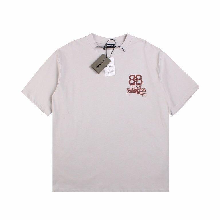 T-SHIRT BALENCIAGA LOGO GRIS